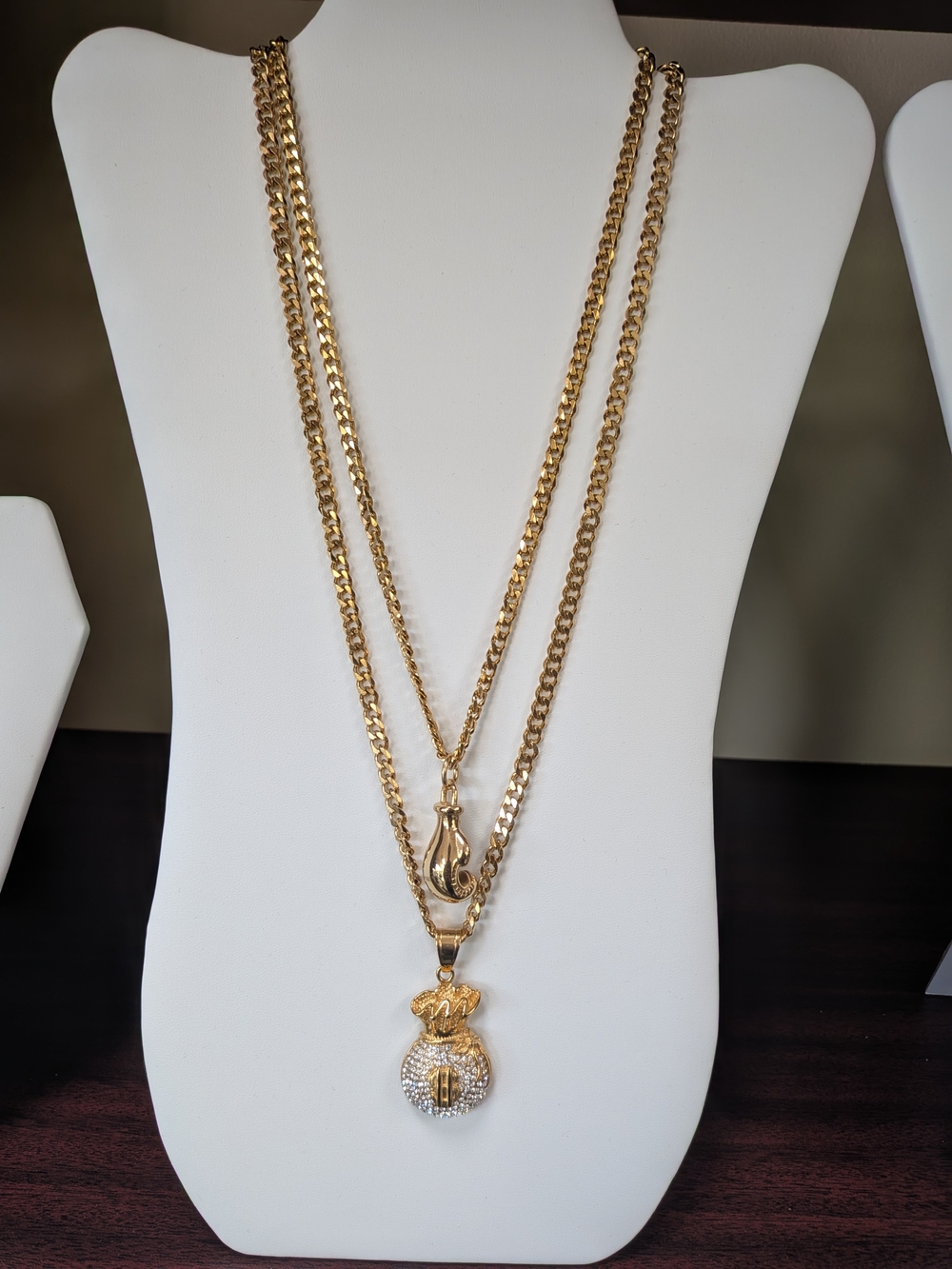 20" & 24" 3mm Cuban Chains with CZ Pendant